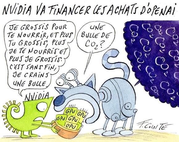 Dessin: Nvidia : l’étrange investissement de 100 milliards à la faveur d’OpenAI